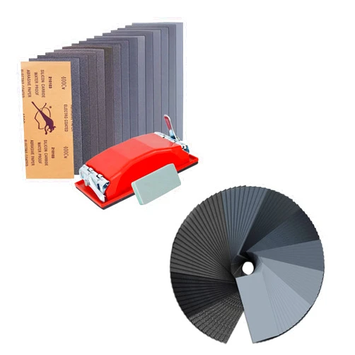 VRKET Wet & Dry Sandpaper Set, 42 Sheets of 120 to 3000 grit Sandpaper with Sanding Block Sander and 100PCS Wet Dry Sandpaper,80 to 5000 Assorted Grit Sand Paper Sheets