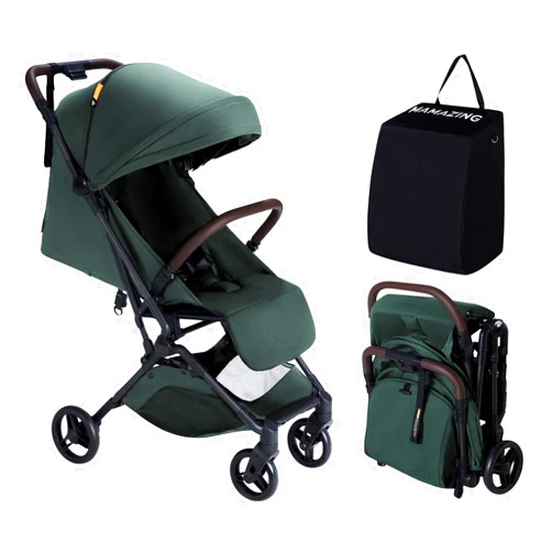 MAMAZING Lightweight Baby Stroller, Mom’s Choice Gold Award Winner, Ultra Compact & Airplane-Friendly Travel Stroller, One-Handed Folding Stroller for Toddler, Only 11.5 lbs, Green