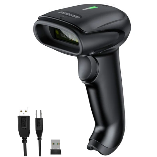 Symcode 2D Wireless Barcode Scanner,Bluetooth6.0 & Wireless2.4G & USB Wired Connection, 1D QR Bar Code Reader Scanner Automatic Fast Precise scanning for Smart Phone, Tablet, PC