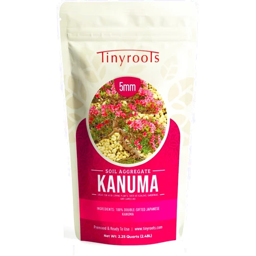 Bonsai Outlet Kanuma Bonsai Soil by Tinyroots- 2 Quarts, Used with Acid Loving Bonsai Trees, Camellias, Gardenias, Azaleas, 5 Millimeter