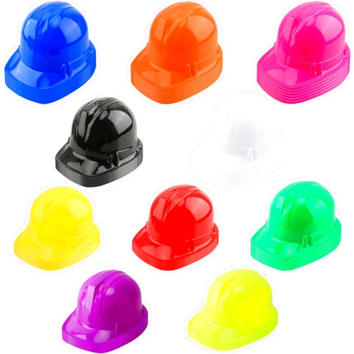 Puteraya 60 Pcs Kids Construction Party Hats Bulk Worker Caps Construction Hard Hats for Child Halloween Dress Up Party Cosplay, 10 Colors