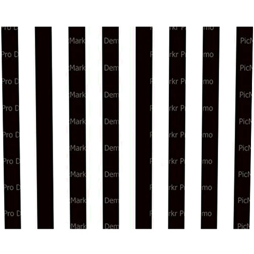 Art of Eric Gunty 1/2 Sheet - Vertical Black & White Stripes - Edible Cake/Cupcake Topper - D21369