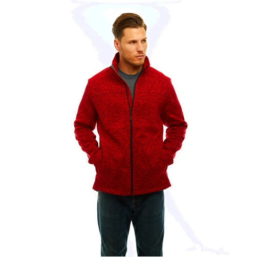 TrailCrest Mens Unique Speckled Zip Up Knit Sweater Fleece Jacket, Heather Knit All Season Cardigan