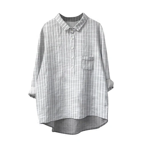 PIFAME Long Sleeve Shirts for Women Vintage Tops for Women Loose Fit Dressy Button Down Shirts for Women Collared Shirts