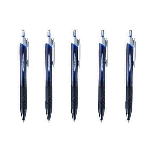 Uni-ball New Jetstream Extra Fine & ultra micro Point Retractable Roller Ball Pens,-rubber Grip Type -0.38mm-blue Ink-value Set of 5