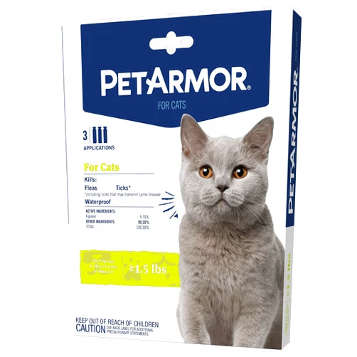 PetArmor for Cats, Flea & Tick Treatment for Cats (Over 1.5 Pounds), Includes 3 Month Supply of Topical Flea Treatments