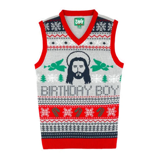The Ugly Sweater Co. Christmas Sweater Vest - Tacky Holiday Designs to Stand Out - Snug Fit, Breathable Ugly Unisex Vest