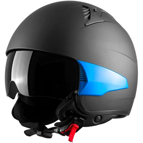 Westt Half Helmet Motorcycle - Scooter Helmet Open Face Motorcycle Helmet for Women & Men - 3/4 Helmet Motorcycle Moped Helmet with Sun Visor DOT Approved for Vespa Motorbike