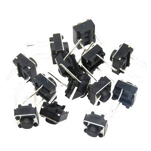 NGIAANBOA 100PCS Tactile Push Button Switch 6X6X 4.3/5/6/7MM 2PIN Micro Switch 6 * 6 * 4.3mm 5mm 6mm 7mm Power Switch Button New 2025 for Arrival High for Quality