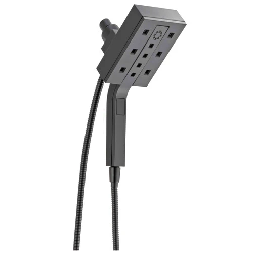 Delta Faucet 4-Spray Touch-Clean H2Okinetic In2ition 2-in-1 Dual Hand Held Shower Head with Hose and Magnetic Docking, Matte Black 58473-BL, 1.75 GPM Water Flow