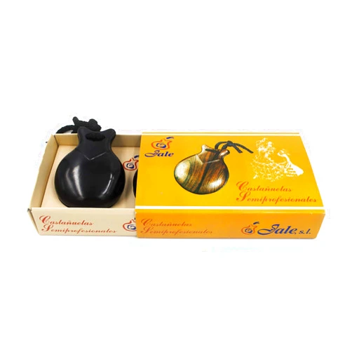 Ole Ole Flamenco Jale Pollopas Flamenco Spanish Castanets - Black Plastic Castañuelas for Adults and Kids - Beginner Castanets Spanish Percussion Musical Instrument by Ole Ole Flamenco (T6)