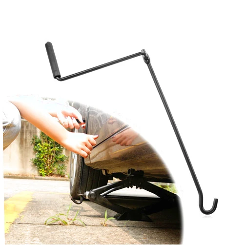 ZNDAW Car Scissor Lift Jack Crank Handle, Steel Tire Wheel Lug Handle Wrench Auto Repair Tool, Labor-Saving Scissor Jack Hand Crank Wheel Spanner for Cars Trucks Vans, Car Accessories