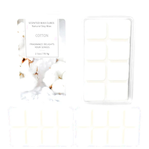 LA BELLEFÉE Wax Melts Wax Cubes Cotton Scented, Handmade Natural Soy Wax Cubes for Wax Warmer - Long Lasting Fragrance for Home, Ideal for Stress Relief, Spa, and Aromatherapy (2.5oz/70.9g*2)