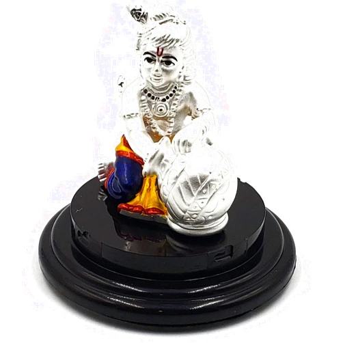 Balaji LLC 999 Pure Silver Krishna Idol Statue Murti (Figurine #03B)