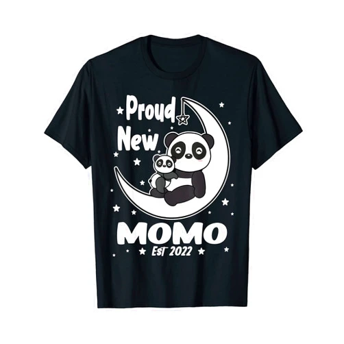 Funny Family Panda Panda Momo Gift Proud New Momo EST 2022 Cute T-Shirt