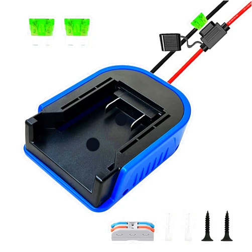 YTZXing Power Wheel Adapter for Kobalt Battery Adapter,24V Battery Adapter with Fuse & Wire Terminals, Work for KB624-03 KB524-03 KB424-03 KB224-03 KB124-03 Battery, for Rc Car, Robotics, Rc Truck,DIY use (1)