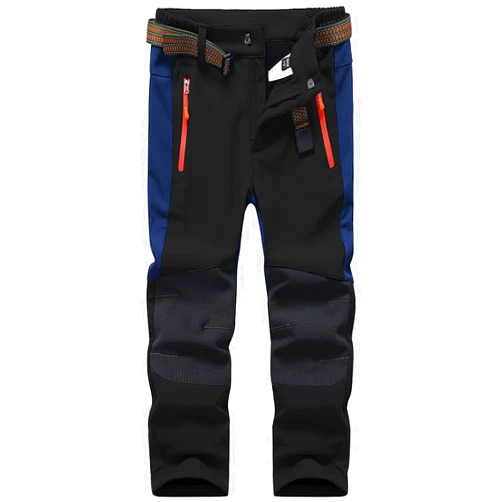 Lelaki Kids Snow Ski Pants Waterproof Outdoor Hiking Pants Warm Fleece Lined Trousers