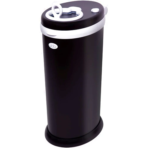 Ubbi Steel Diaper Pail, Odor Locking, No Special Bag Required, Award-Winning, Registry Must-Have, Matte Black