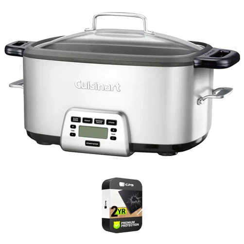 Cuisinart MSC-800 Cook Central 4-in-1 Multi-Cooker, 7 Quart Bundle with 2 YR CPS Enhanced Protection Pack