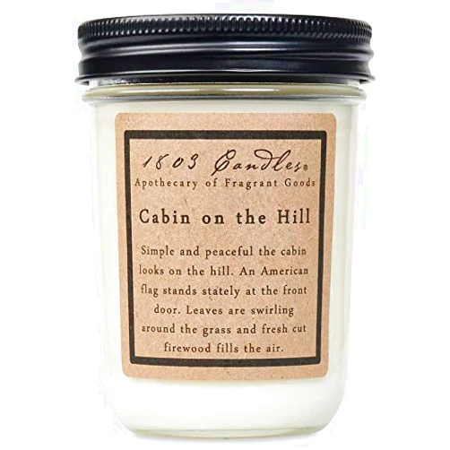 1803 Candles - 14 oz. Jar Soy Candles - (Cabin on The Hill)
