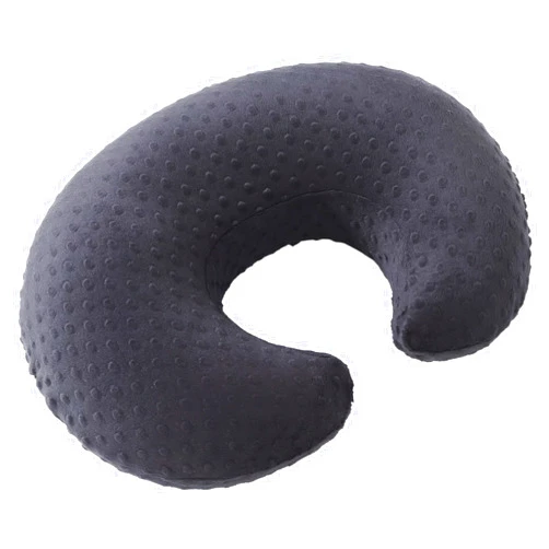 DONOMILO Minky Dots Nursing Pillow Cover, Case Plush Breathable Breastfeeding Pillow Slipcover Fits Nursing Pillow, Super Soft Snug Positioners for Baby Boy Baby Girl(Black)