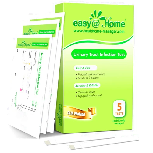 Easy@Home UTI Test Strips: Highly Accurate Urinary Tract Test Kit for Women Men, Bladder Infection Urine Testing, Quick Results, OTC Use (UTI - 5 Pack)