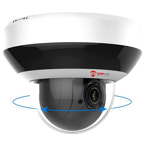 Anpviz 4MP PoE PTZ IP Camera with 4X Optical Zoom, 2560x1440@25fps, H.265+ Dome Security Camera, Built-in Audio, Alarm, 330° Pan, 90° Tilt, SD Card Slot, Guarding Vision (H Series)