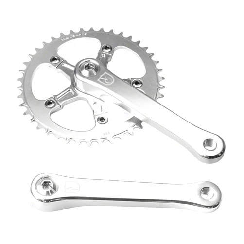 Velo Orange 1-Speed Crankset - 165mm, 42t, Square Taper JIS Spindle Interface, Polished Aluminum