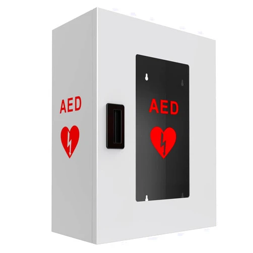 ISOP AED Storage - AED Cabinet Gray | Wall-Mounted AED Box | Aluminium AED Cabinet - Survival Kit | Emergency Equipment | AED Cabinet Wall-Mounted | Wall-Mounted AED Storage