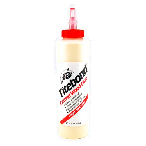 Titebond Extend Wood Glue 16 Oz. – Slow-Set Adhesive for Complex Assemblies, Longer Working Time, Strong Heat-Resistant Bond, Finish-Safe, Easy Water Cleanup – 9104