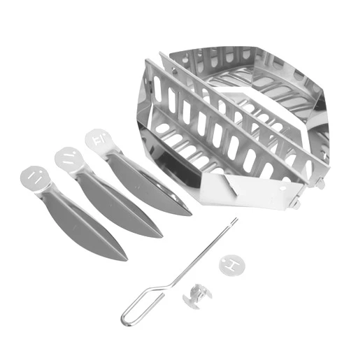 BBQ-PLUS Charcoal Basket Briquet Holders/Ash Catcher and One-Touch Cleaning System Accessories for 22-1/2