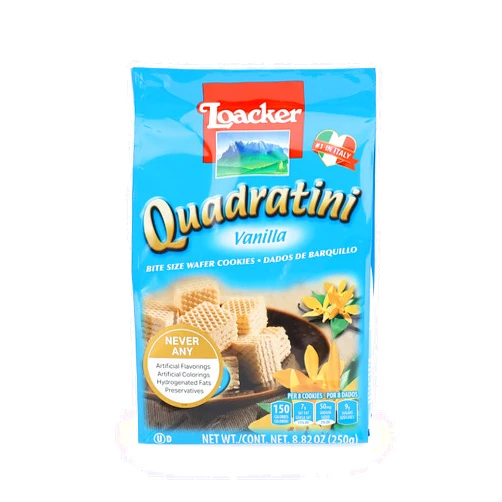 Loacker Quadratini Loacker Wafer Qudrtni Vnla 250G 8.82 OZ