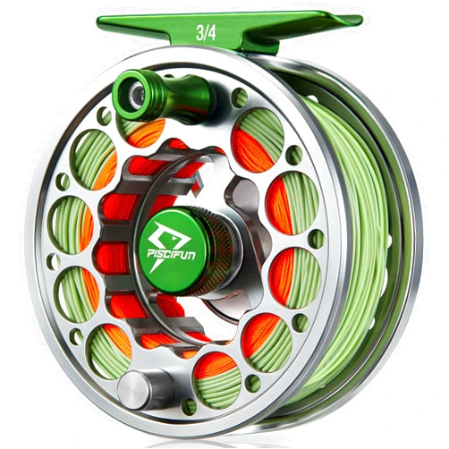 Piscifun Sword Fly Fishing Reel, CNC-Machined Aluminum Alloy Fly Reel, 3/4, 5/6, 7/8, 9/10 Weight, Black, Gunmetal, Space Gray