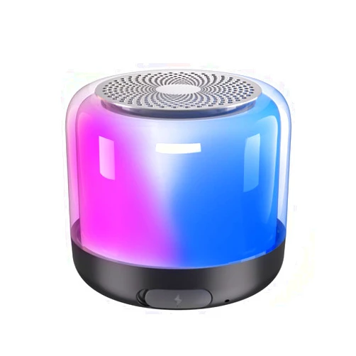 FUAUFAS Portable Bluetooth Speaker with Lights, Night Light LED Wireless Speaker, Magnetic Waterproof Speaker, Multicolor LED Auto-Changing,TWS,Perfect Mini Speaker for Shower, Home, Outdoor