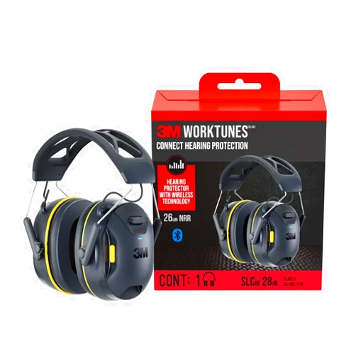3M WorkTunes Connect Wireless Hearing Protector with Bluetooth Technology, Bluetooth Hearing Protection with a 26 dB Noise Reduction Rating