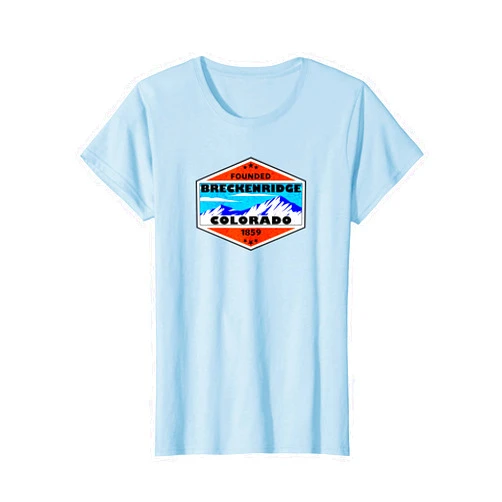 Amplitude Trading Company Womens Women's Breckenridge T-Shirt Colorado Skiing Breck Ski