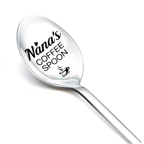 MXXGMYJ Mothers Day Gifts for Nana Coffee Spoon for Grandma Birthday Gifts from Grandkids Nanny Granny Gifts from Grandchildren Coffee Lovers Gifts for Women Mimi Gigi Gifts from Grandson Granddaughter