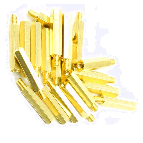 JING Male to Female Thread Spacer Screws Brass Hex Standoff M4 x 25mm 6mm PCB Pillar for Drone Quadcopter, Computer and Circuit Board, Pack of 15