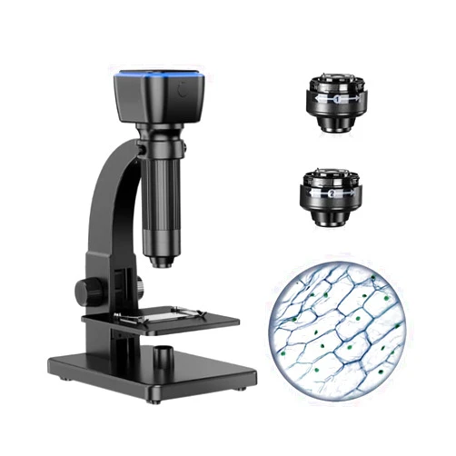 N\A Digital Microscope, 0X-2000X Biological Microscope, WiFi ＆ USB Connection with Dual Lens, 11 LEDs, iOS ＆ Android Windows MacOS Compatible, for School Laboratory Home Education