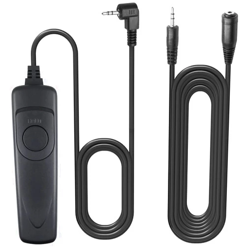 AFUNTA 3.3ft Shutter Release Remote Control with 11.4ft Extension Cable 2.5mm, AFUNTA RS-60E3 Wired Remote Control Switch Cord Replacement Compatible 70D 100D 1200D Digital Camera DSLR