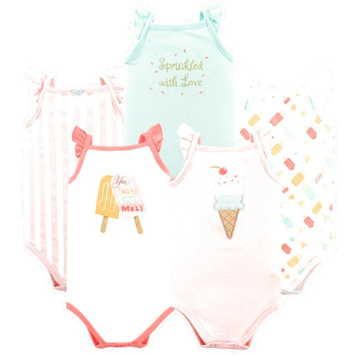 Hudson Baby Unisex Baby Cotton Sleeveless Bodysuits