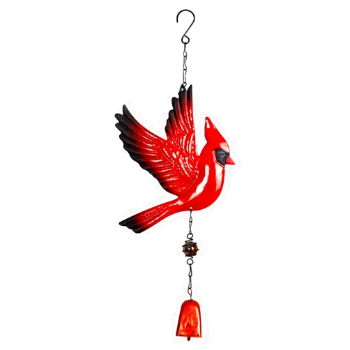 Derkerry Cardinal Bird Wind Chime - Outdoor Hanging Decorations Bell for Patio Yard Garden