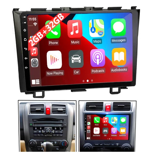 COCHEPARTS Car Stereo Radio for Honda CRV 2008-2011 Built-in Apple Carplay/Android Auto/WiFi/Bluetooth/Steering Wheel Control/Split Screen/GPS Navigaion