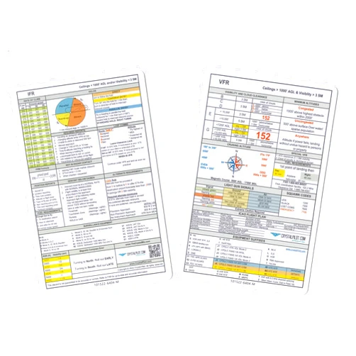 Crystal Pilot VFR and IFR Placard (Medium (4.5 x 7 inches))