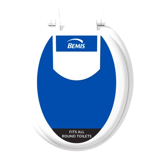 Bemis 400TTA Economy Durable Wood Toilet Seat, Round, White