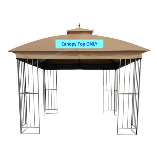 APEX GARDEN Canopy Top for Style Selections 10 ft x 10 ft Brown Metal Square Semi- Gazebo Model #TPGAZ9116 / #TPGAZ9116A / #TPGAZ9116B (Top Only) (Tan)