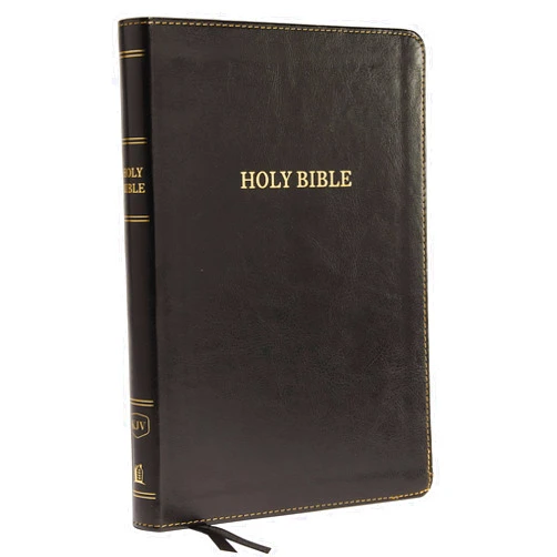 By Thomas Nelson (Author) KJV Holy Bible: Large Print Thinline, Black Leathersoft, Red Letter, Comfort Print: King James Version