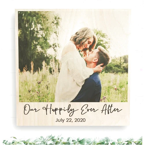 DREAM BIG PRINTABLES Your Photo and Text Printed on Real Wood | Father's Day Gift | Personalized Photo Gifts | Boyfriend Gift | Custom Photo Gifts | Picture Frames Personalized | Wood Photo Print With Your Picture