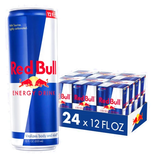 Red Bull Energy Drink with 114mg Caffeine plus Taurine & B Vitamins, 12 Fl Oz, 6 Packs of 4 Cans (Pack of 24)