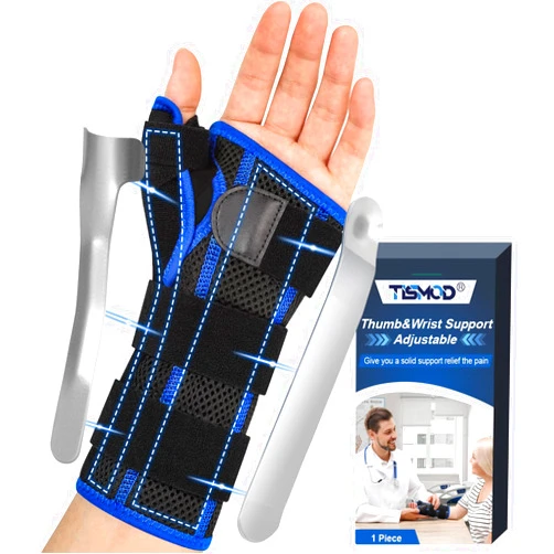 TISMOD Carpal Tunnel Wrist Brace with Thumb Support,Adjustable Night Thumb Spica Splint Right Left Hand,Wrist Guard Stabilizerfor Arthritis,Pain,De Quervain's Tenosynovitis fit Women & Men